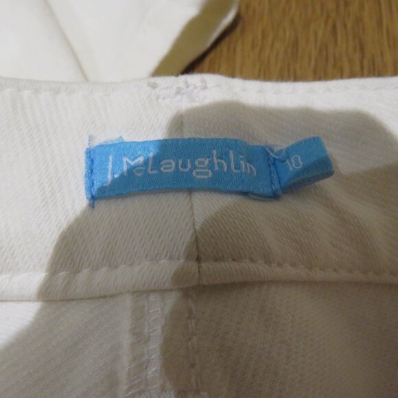 J. MCLAUGHLIN Lexi 4 Way Stretch Slim Leg Jeans in White Denim Preppy - Size 10 - Picture 13 of 14